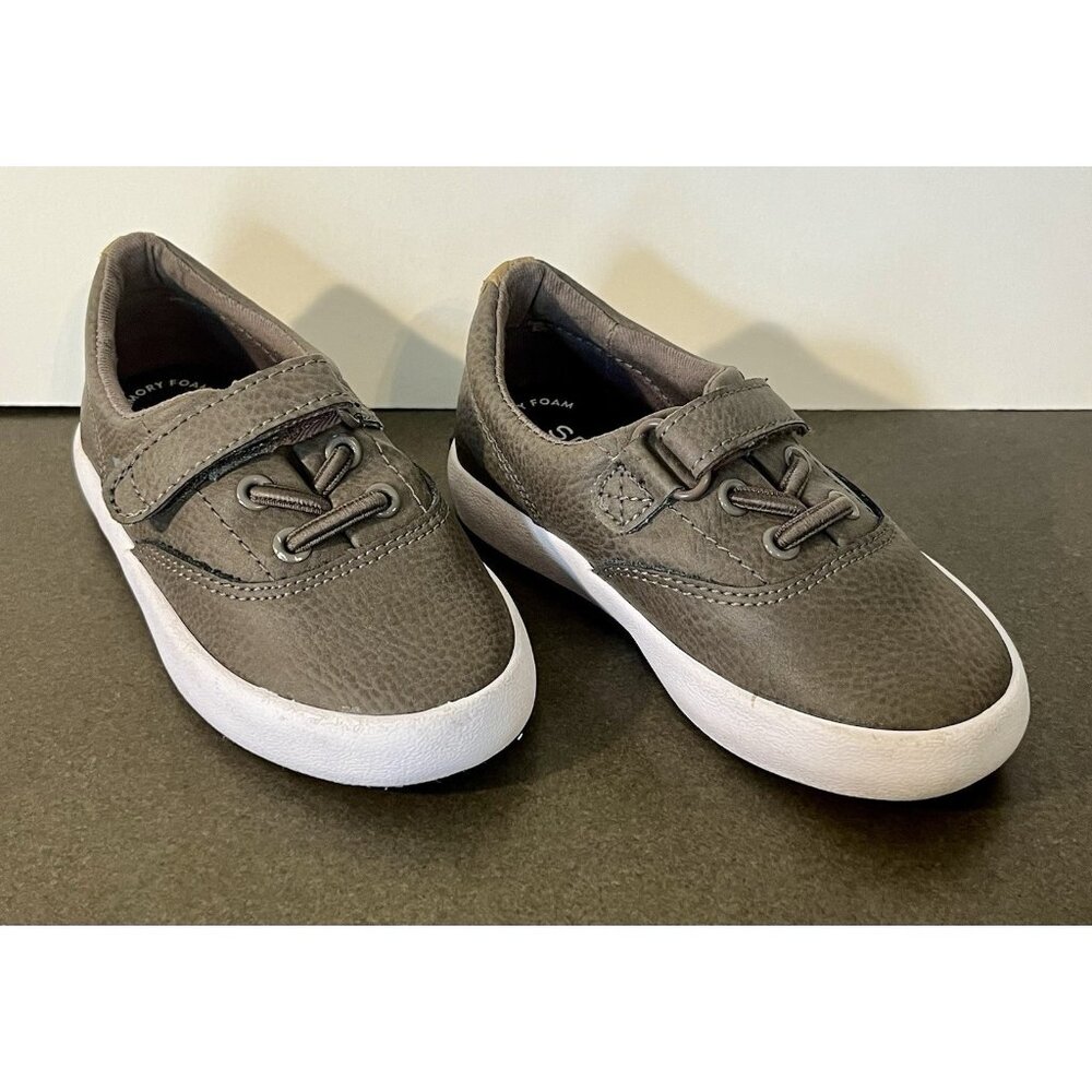 Sperry Top Sider Wahoo Jr Toddlers 7M Boat Shoes Sneakers Soft Buckle Dark Gray
